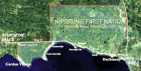 Nipissing'FirstNation'map