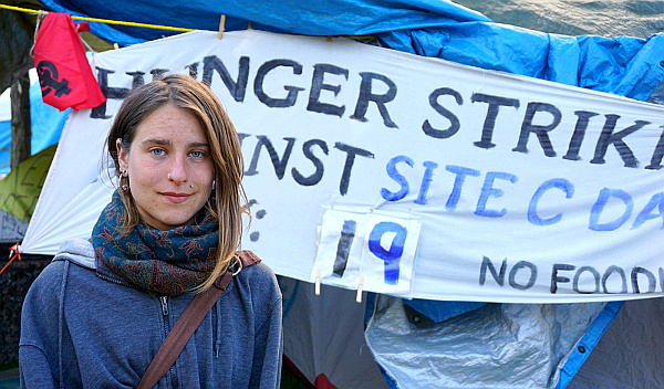 'Site C' protester Kristin Henry. Photo by Elizabeth McSheffrey