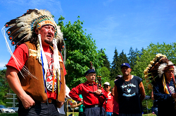 Grand Chief Derek Nepinak, Manitoba Assembly of Chiefs, Kinder Morgan Terminal, Burnaby, May 14, 2016. (Photo by Elizabeth McSheffrey-National Observer)